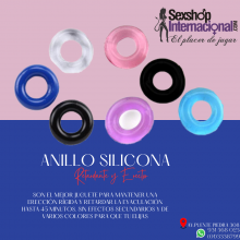 ANILLO SILICONA DE COLORES RETARDANTE Y ERECTOR SEXSHOP PTE PIEDRA 